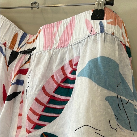 100% Linen Wide Leg Pants, Cynthia Rowley Multicolor - Picture 10 of 10